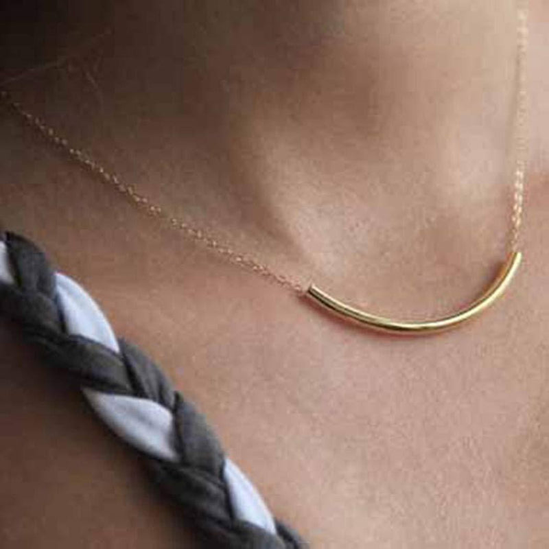 [Australia] - Ronglia Boho Bar Choker Necklace Gold Short Necklaces Chain Jewelry for Women and Girls 