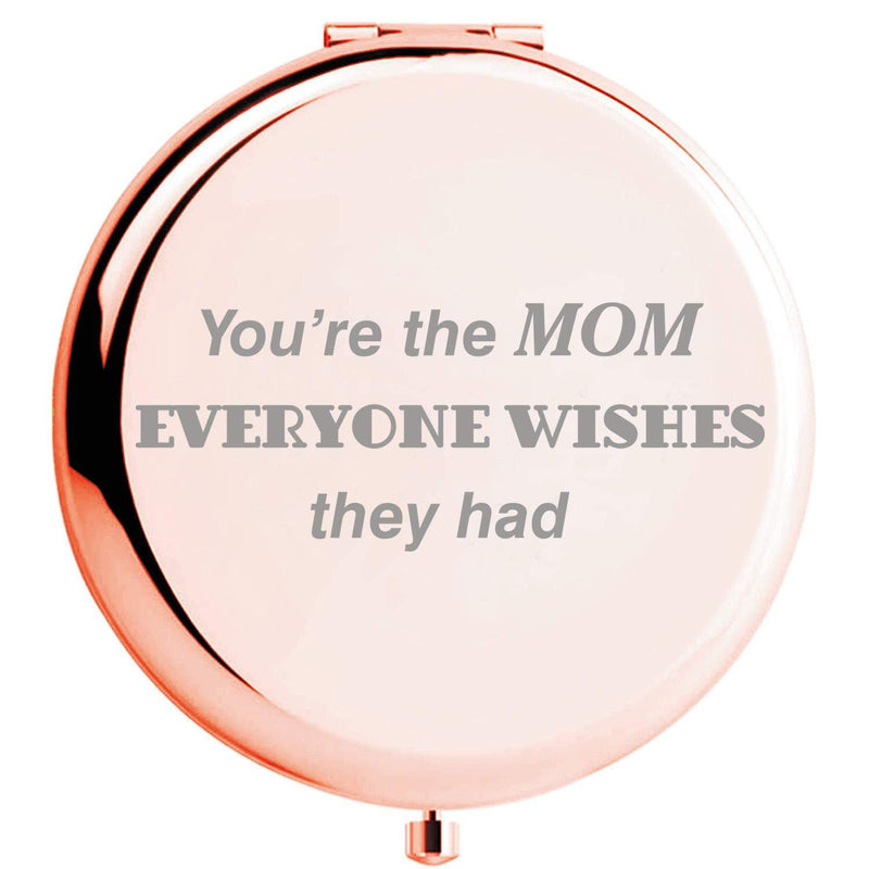 [Australia] - Fnbgl You Are The Mom Everyone Wishes They Had Travel Pocket Mirror Mom Present from Daughter and Son, Gold Compact Mirror with Treasured Message for Mother's Day, Birthday 