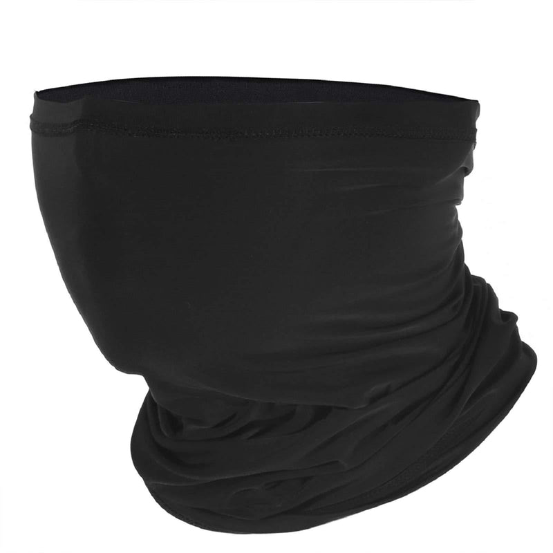 [Australia] - Neck Gaiter Unisex Face Scarf Cover, Cooling Thin Breathable Lightweight Sun Protection for Cycling Fishing Hiking Running Black 1 
