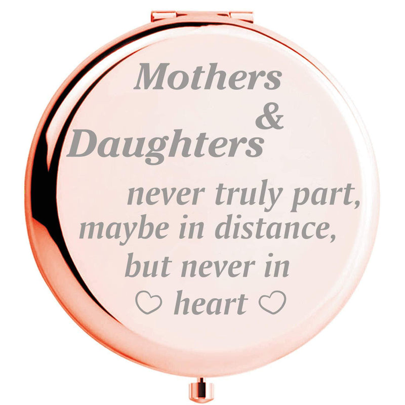 [Australia] - Fnbgl Pocket Makeup Mirror Mom Gifts from Daughter Mom Birthday Gift Ideas for Her Mothers and Daughters Engraved Compact Travel Mirrors Gift Ideas for Women 