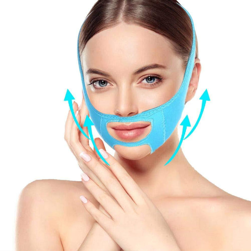 [Australia] - V Line Mask,Facial Bandages Tighten Anti Wrinkle Mask,Double Chin Pressure Reducer,Face Lifting,Face Firming,Face Band for Lifting Double Chin Reduce 