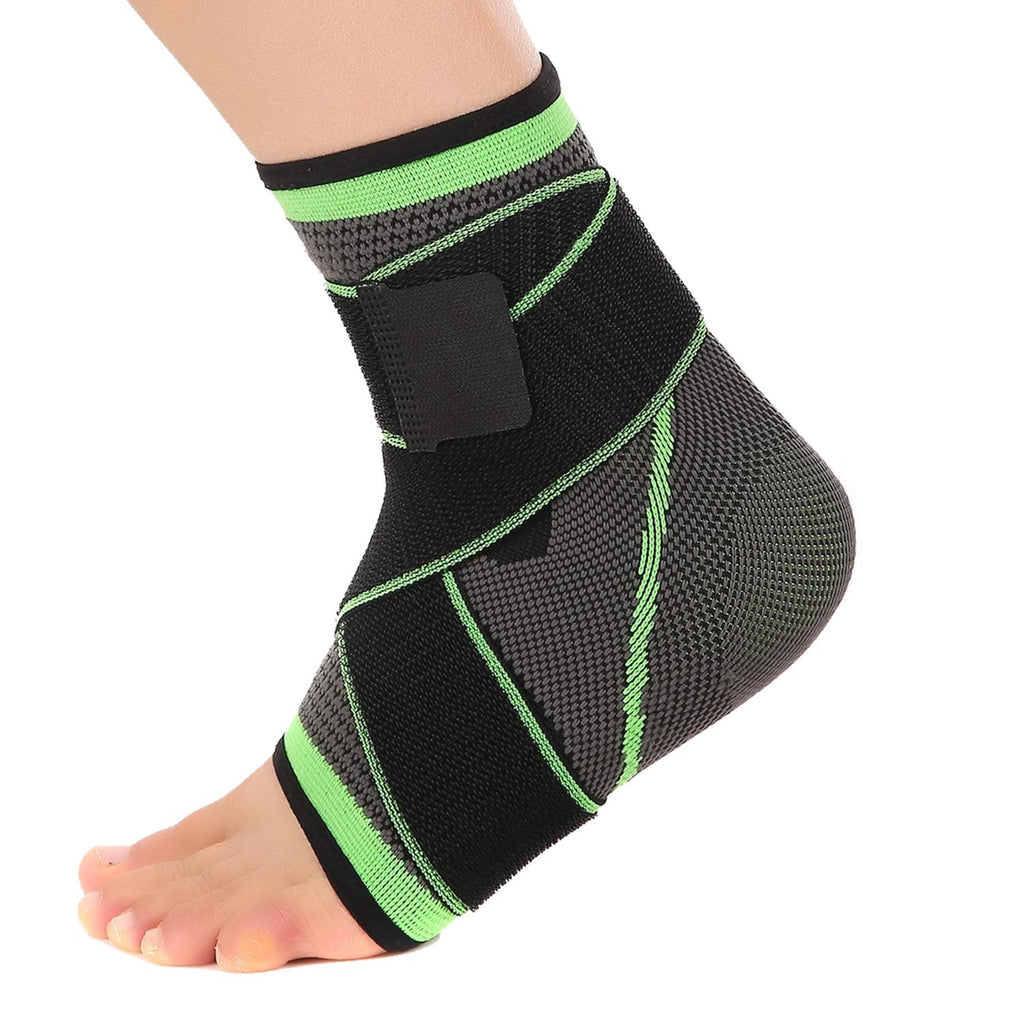 [Australia] - Kangwell Short Ankle Braces | 1 Pair, Comfortable and Adjustable Compression Ankle Support, Ankle Protection Braces, Bowling, Tendonitis, Arthritis, Athletic Pain, Sports, Golf (Ankle Brace-M) Ankle Brace-M 