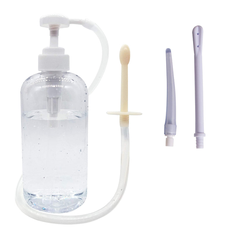 [Australia] - Abyclean Enema Bottle Kit for Men Anal Douche Vagina Cleaning Kit Reusable Manual Pressure Enemas for Women (300ml, 3 Nozzle) 300ml-3 Nozzle 
