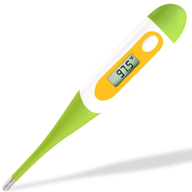 [Australia] - Easy@Home Digital Oral Thermometer for Kid, Baby, and Adult, Oral, Rectal and Underarm Temperature Measurement for Fever with Alarm EMT-021-Green 