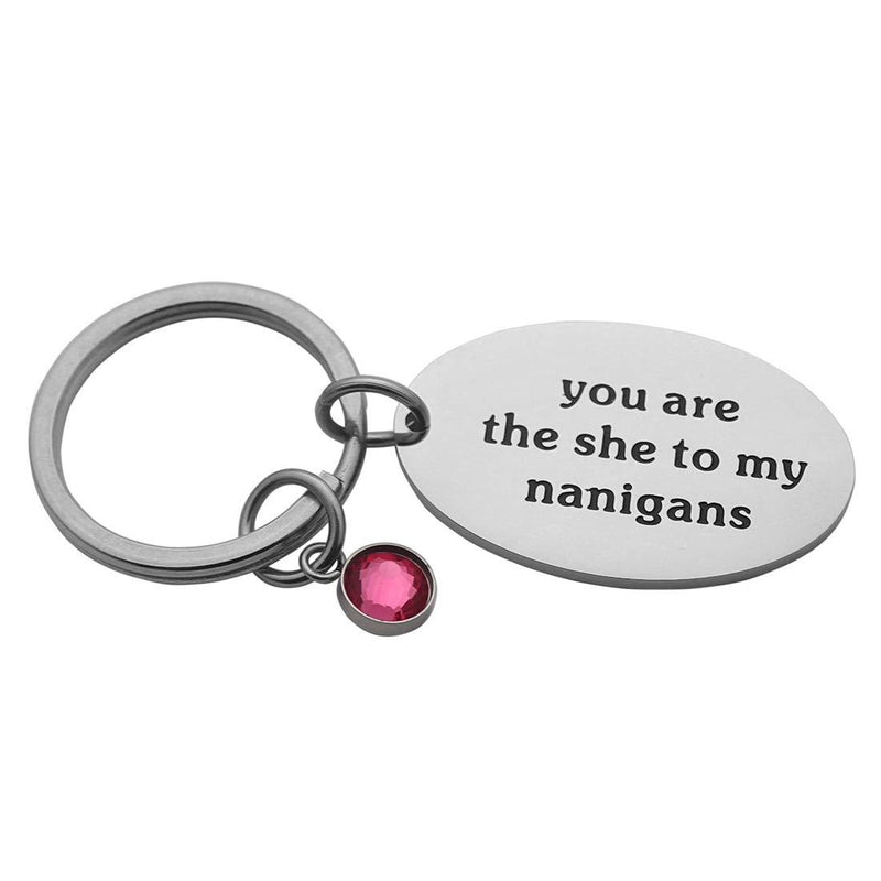 [Australia] - Beeshion You're My Favorite Bitch to Bitch About Bitches with Keychain Funny BFF Birthday Gift Friendship Jewelry Gift for Her You are the she to my nanigans 