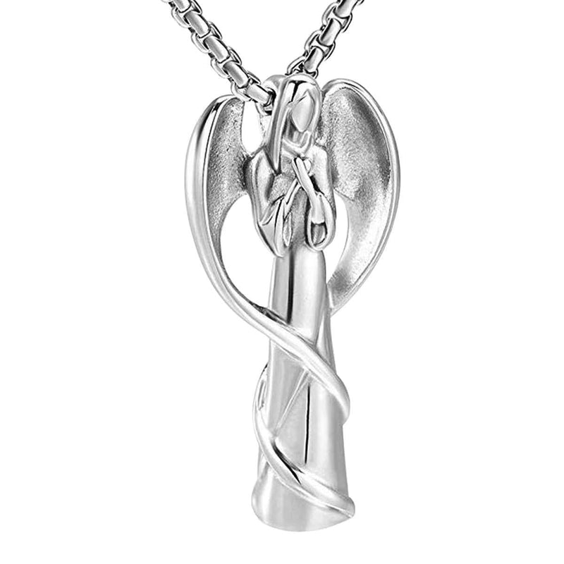 [Australia] - XUEERMEI Urn Necklaces for Ashes Memorial Cremation Anchor Memorial Keepsake Pendant Jewelry S6-Silver 