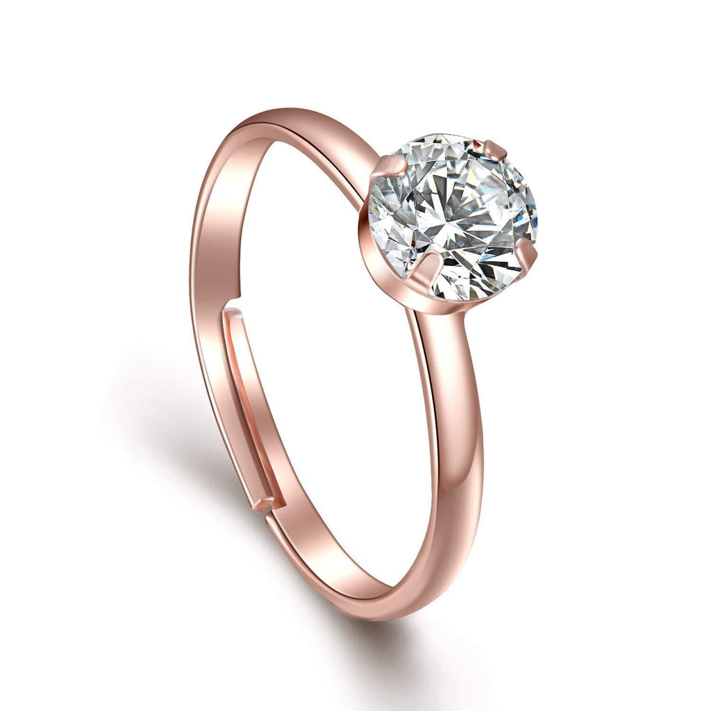 [Australia] - Topoox 40 Pack Rose Gold Diamond Engagement Rings for Bridal Shower Party Game Wedding Table Decorations 