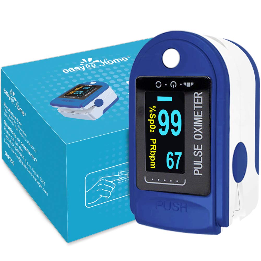 [Australia] - Easy@Home Fingertip Pulse Oximeter (Not for Medical Use) - SpO2 Blood Oxygen Saturation Meter and Heart Rate Monitor -EHP050 