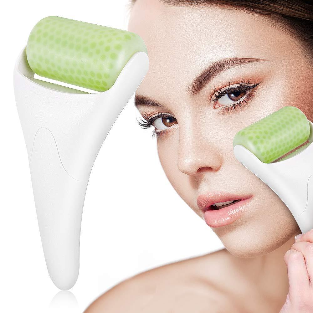 [Australia] - BFASU Ice Roller for Face & Eye Puffiness Migraine Relief, Ice Face Rollers for Women Facial Massager, Minor Injury, Headaches Relief, Anti Wrinkle Skin Care Product White-Green 