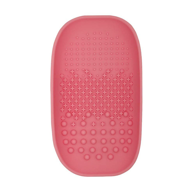 [Australia] - LORMAY Makeup Brush Cleaning mat, Heat Resistant Brush Cleansing Palette for Removing Makeup, Oil & Impurities from Brush Bristles (Pink) Pink 