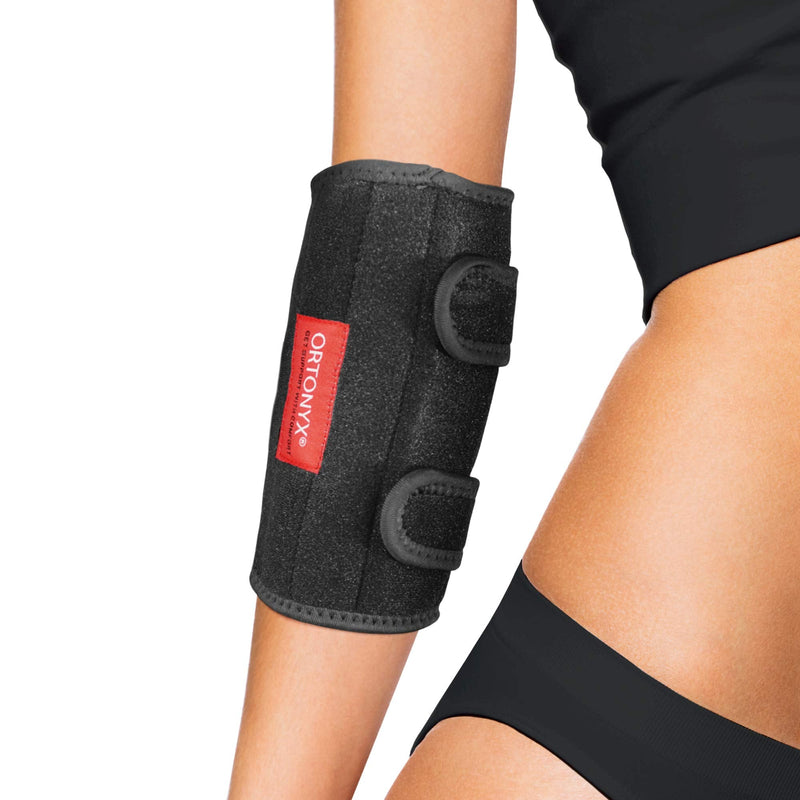 [Australia] - ORTONYX Elbow Support Brace Immobilizer Splint/Compression Sleeve for Man and Women Tennis and Golf Elbow, Tendonitis, Bursitis, Cubital Tunnel Syndrome, Arthritis Pain S/M Black Small/Medium (Pack of 1) 