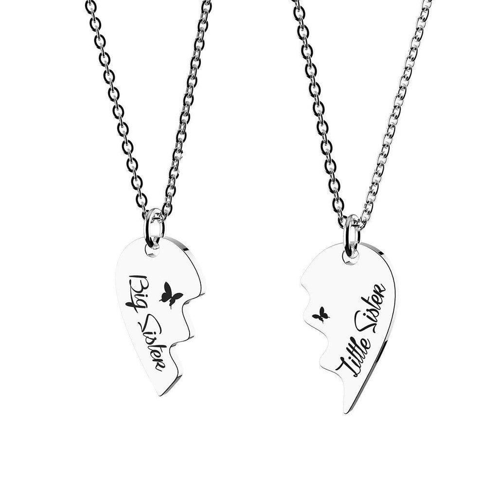 [Australia] - HOFOYA Sisters Necklace Set for 2 3,Big Sis mid Sis Lil Sis Gifts Moon Charms & Pendants Necklace Jewelry Gift for Big Middle Little Sisters Friendship Gifts,Best Friends Forever. 2-big-little sisters 