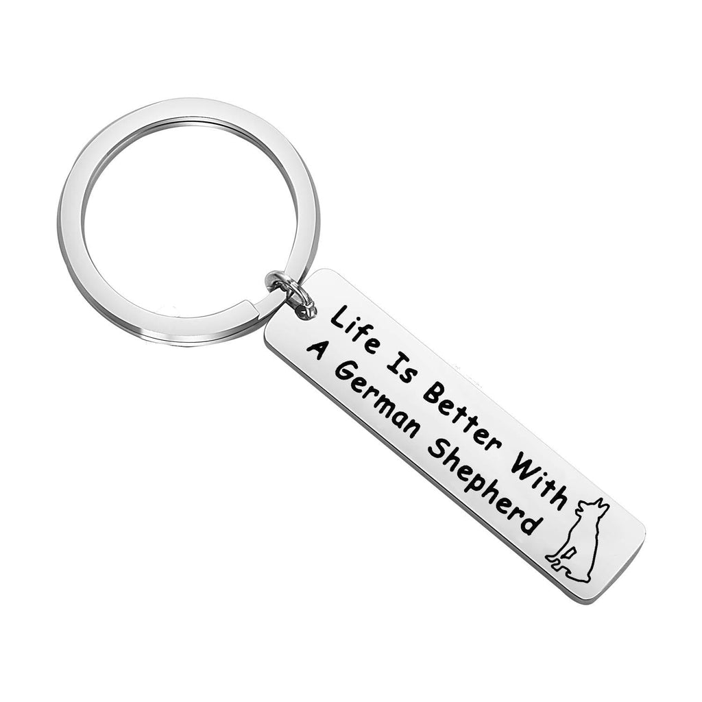 [Australia] - FEELMEM Dog Lover Gifts Life is Better with A French Bulldog/German Shepherd/Pitbull/Dachshund/Beagle Keychain Gift for Dog Mom Dog Dad Dog Owner Gifts 