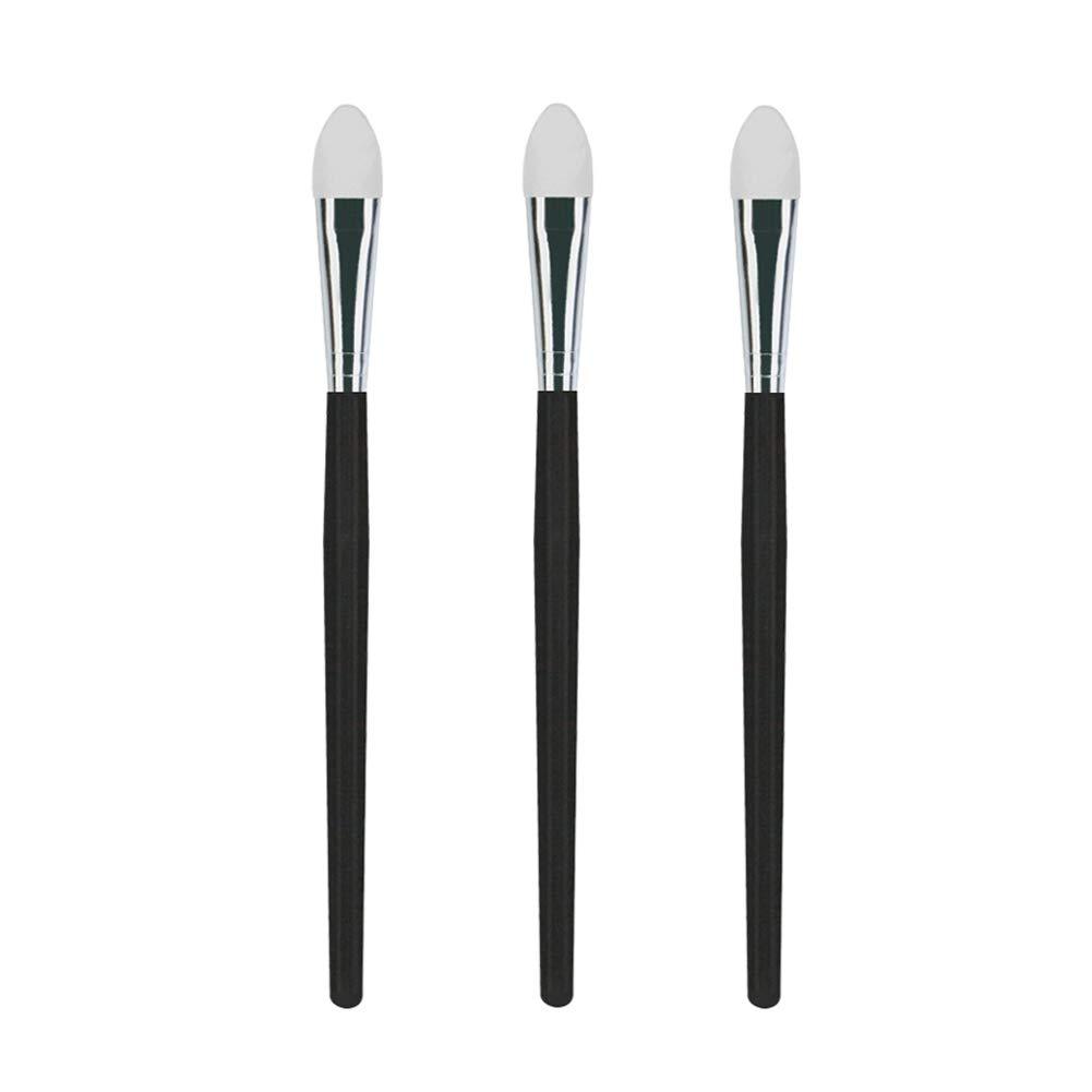 [Australia] - LORMAY 3 Pcs Silicone Eyeshadow and Lip Mask Makeup Brushes. Professional Tools for Applying Cream or Liquid Eye Shadows and Lip Colors 3pcs 