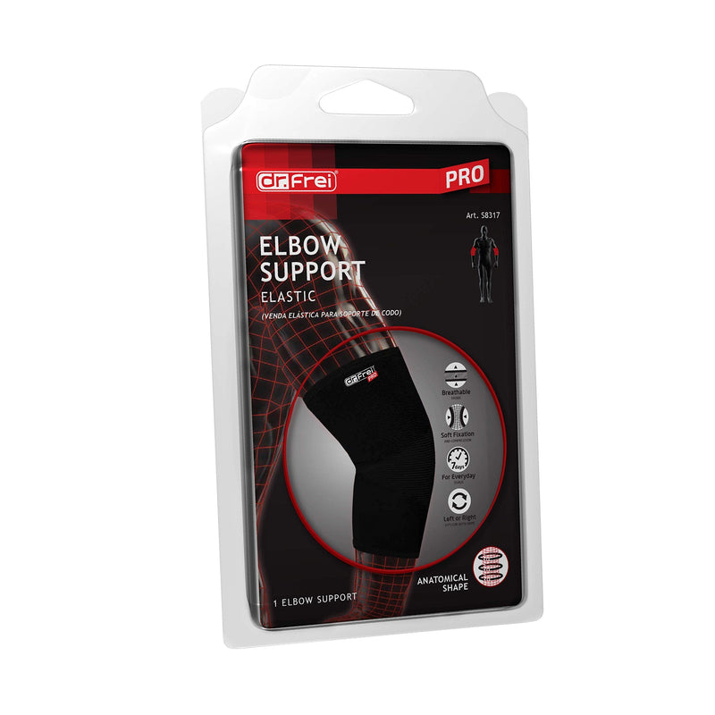 [Australia] - dr. Frei Pro Elastic Elbow Joint Support Brace for Pain Relief or Everyday Use, Size Small 