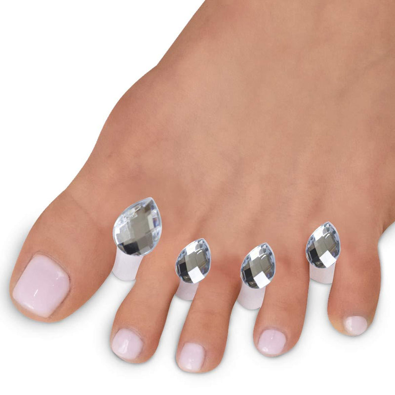 [Australia] - Toe Separators for Nail Polish Pedicure - 8 x Spacers, Stretchers, Spreaders, Polish Guards - Toe Spacers for Feet - (Diamond) Diamond 