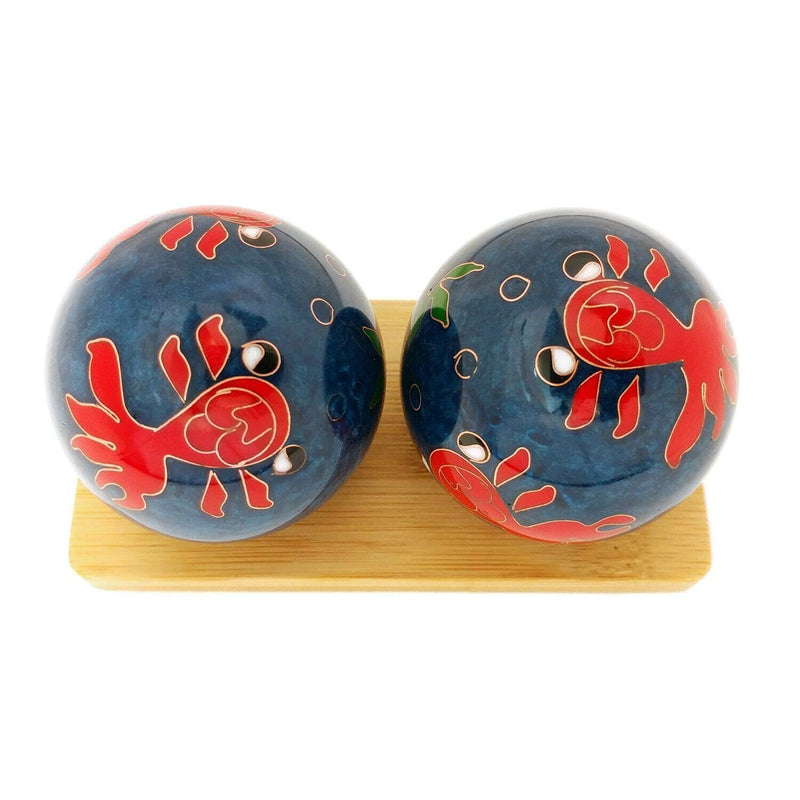 [Australia] - Top Chi Goldfish Baoding Balls with Bamboo Stand (Medium 1.6 Inch) Medium 1.6 Inch 