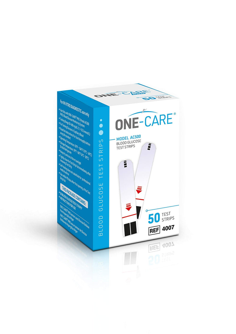 [Australia] - MediVena ONE-CARE Glucose Test Strips (50 Count) for use with ONE-CARE Meter - Blood Sugar Monitoring by Diabetics, Box of 50 