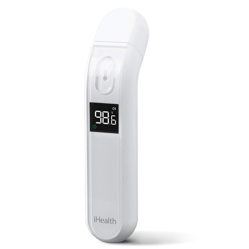 [Australia] - iHealth Forehead Thermometer for Adults, The Non Contact Infrared Baby Thermometer for Fever, Medical Thermometer with Fever Alarm and Sound Switch, Digital Infrared Thermometer for Home 