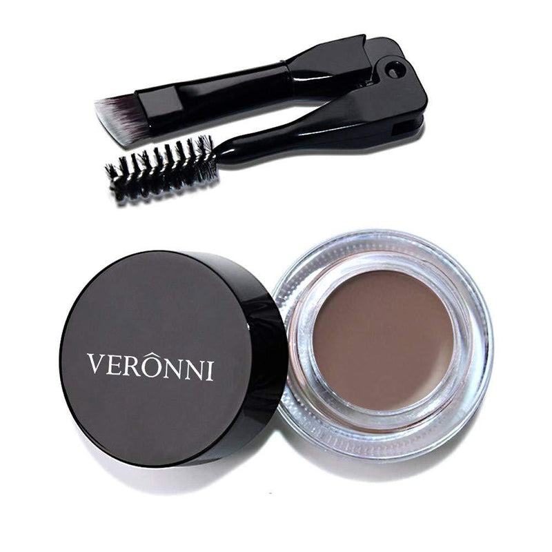 [Australia] - VERONNI Eyebrow Cream Compatible Brush Set Long Lasting Eye Brow Enhancers Cream Waterproof Eyebrow Pomade Gel, Smooth Hydrating Smudge Resistant Eye Makeup (02) 02 