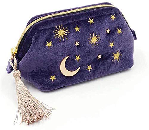 [Australia] - Portable Make Up Bag - Travel Cosmetic Organizing Bags Brush Pouch Toiletry Wash Bag Portable Travel Make Up Case Pouch for Women and Girl blue 