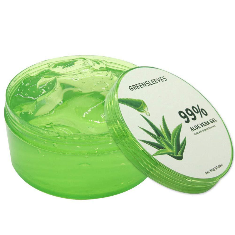 [Australia] - GREENSLEEVES Aloe Vera Gel 10.5 oz, 99% Pure Soothing Aloe Gel Moisturizers for Face, Hair 