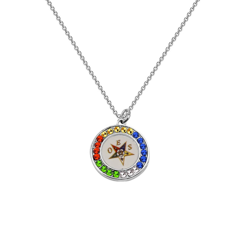 [Australia] - BAUNA Order of The Eastern Star Necklace OES Symbol Jewelry OES Sorority Gift for Women Girls 
