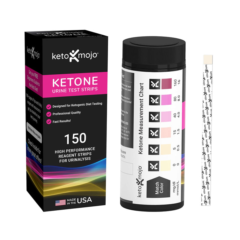 [Australia] - 150 Ketone Test Strips with Free Keto Guide eBook & Free APP. Urine Test for Ketosis on Ketogenic & Low-Carb Diets. Extra-Long Strips. 