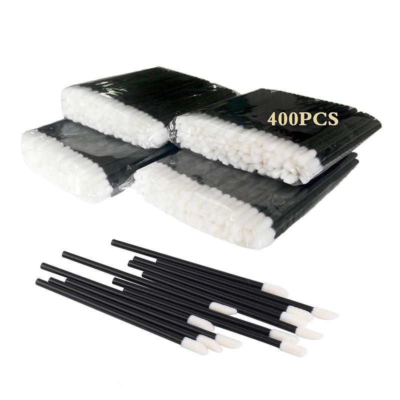 [Australia] - 400PCS Disposable Lip Brushes Lip Gloss Applicators Make Up Brush Lipstick Lip Gloss Wands Makeup Applicators Brushes Applicator Tool Makeup Beauty Tool Kits Disposable Lip Brushes Tool Kits Black 