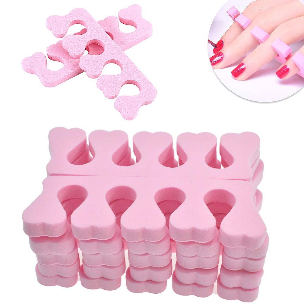 [Australia] - GBSTORE 20pcs Soft Sponge Foam Repair Finger Separation Tool Nail Art Tools Foam Sponge Toe Splitter Finger Separator,Pink 