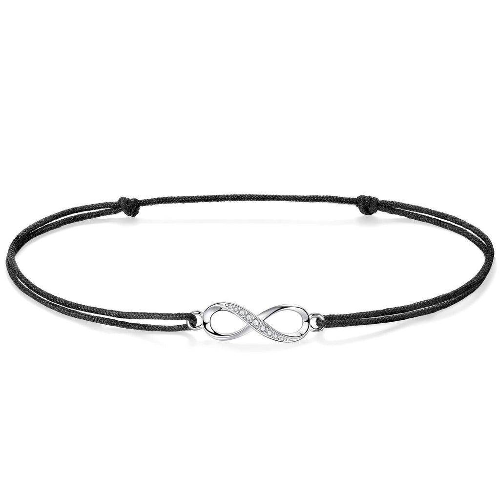 [Australia] - Infinity Anklet for Women Girl ZENI Soft Skin-friendly Rope Ankle Bracelets Handmade 34cm Adjustable Love Friendship Christmas Jewelry Gift 