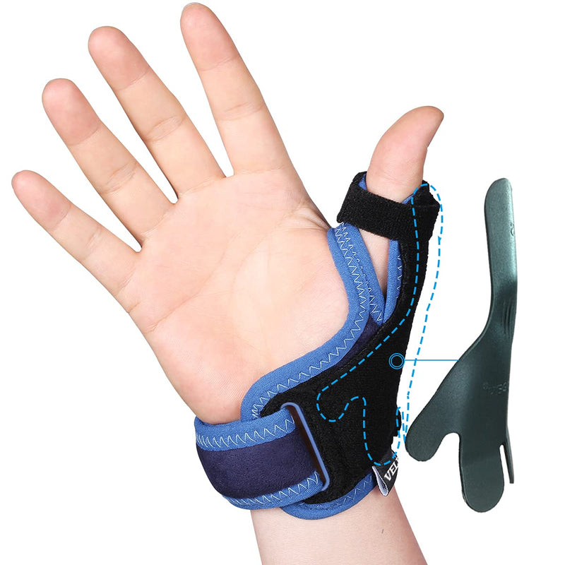 [Australia] - VELPEAU Reversible Thumb Splint, Spica Support Brace for Right and Left Hand for Arthritis, Trigger Finger, Pain Relief, Tendonitis, Sprained, Carpal Tunnel Stabilizer, Immobilizer Wrist Strap (Medium) M 