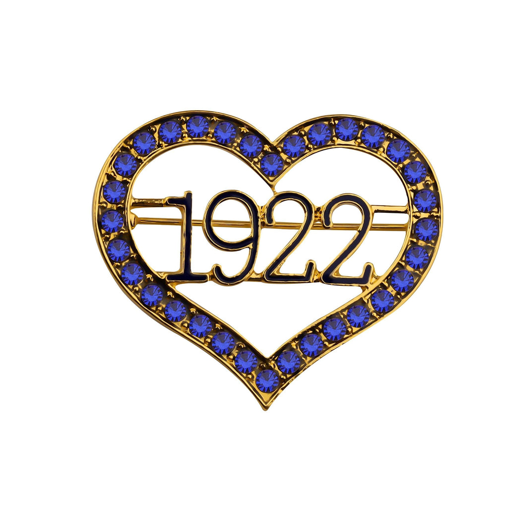 [Australia] - CENWA 1922 Brooch Pin Sigma Gamma Rho Sorority 1922 Sorority Paraphernalia Gift Greek Sorority Jewelry Gift 1922 heart blue pin 