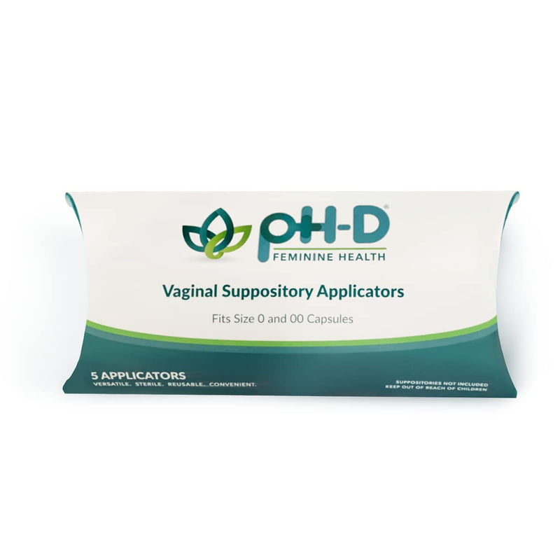 [Australia] - pH-D Feminine Health Support Vaginal Suppository Applicators, Ideal for Boric Acid Suppositories, Reusable, Fits Most Vaginal Suppositories, Made in The USA, 5 Count 
