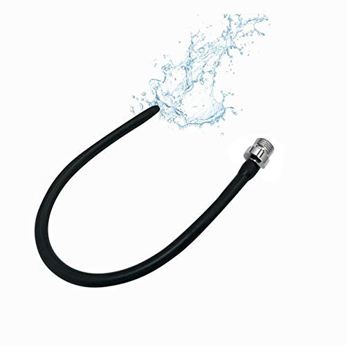 [Australia] - Silicone Nozzle Enema Attachment Reusable Douche Black Hose Nozzle (20 in) 