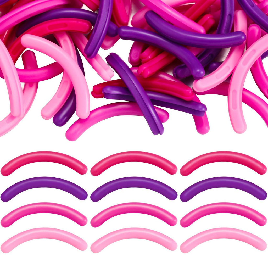 [Australia] - 80 Pieces Eyelash Curler Refills Pads Soft Curler Replacement Refills Pads for Universal Eyelash Curler (Rose Red, Purple, Pink and Dark Rose Red) 