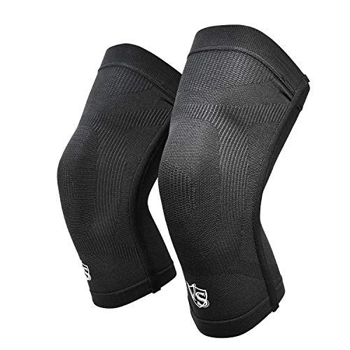 [Australia] - Vital Salveo-Best Recovery Compression Knee Support Sleeve for Man and Women Germanium Knee Brace for Running, Basketball, Hiking, Gym, Workout, Sports (1 Pair)-Large Large 