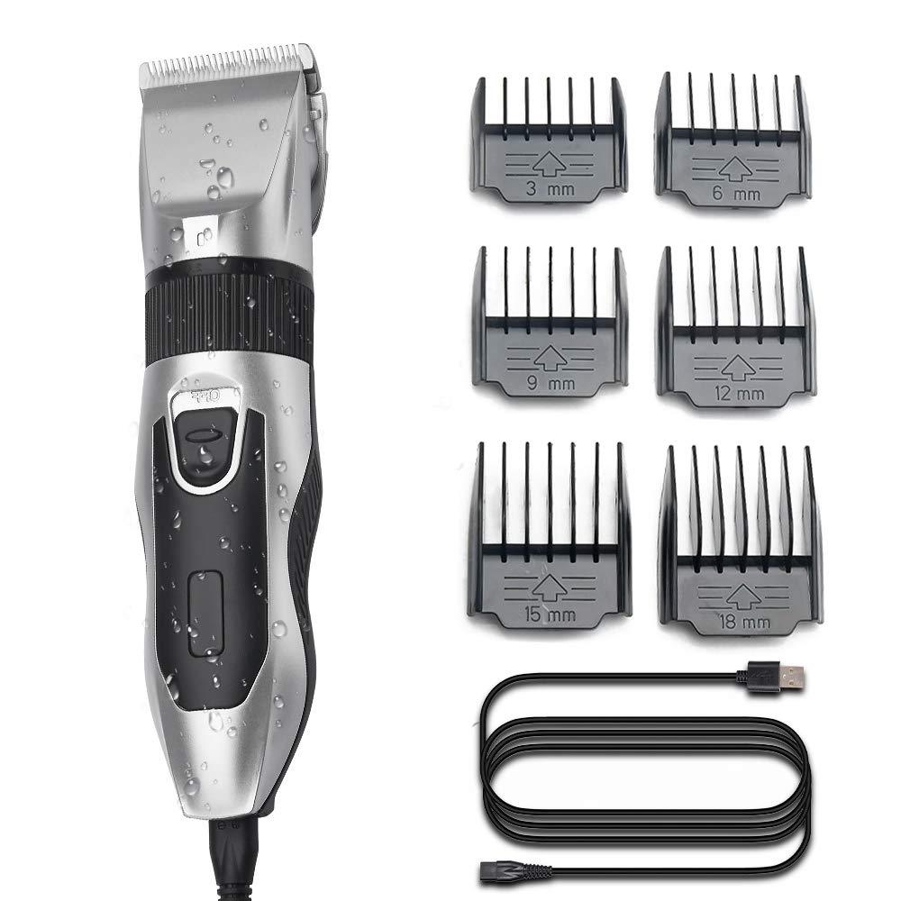 [Australia] - AnsTOP Hair Clippers, Low Noise Home Hair Cutting with Trimmer for Beard and Body, Hair Clippers Professional Hair Trimmer. Silver 