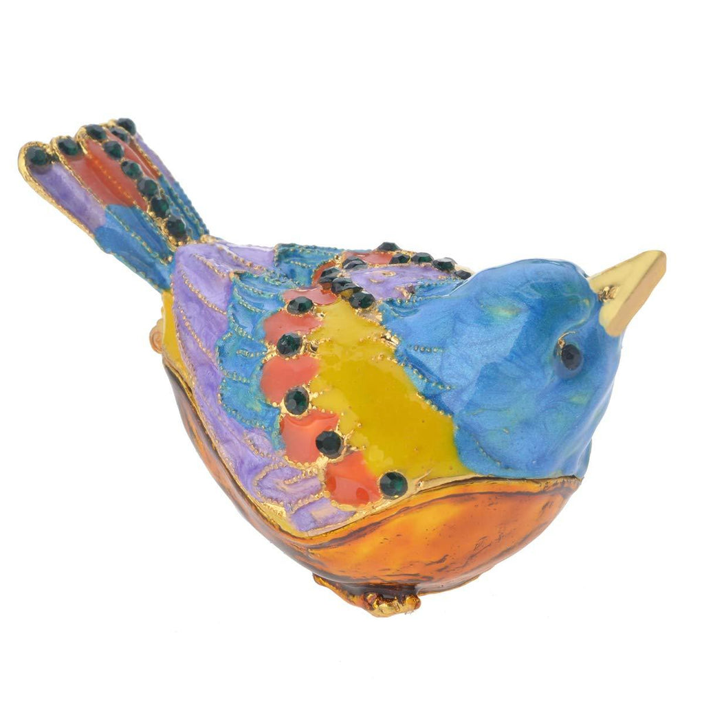 [Australia] - FZJ Hinged Trinket Box Crystal Bird Figurine Bird Home Decor Gift for Bird Lover 