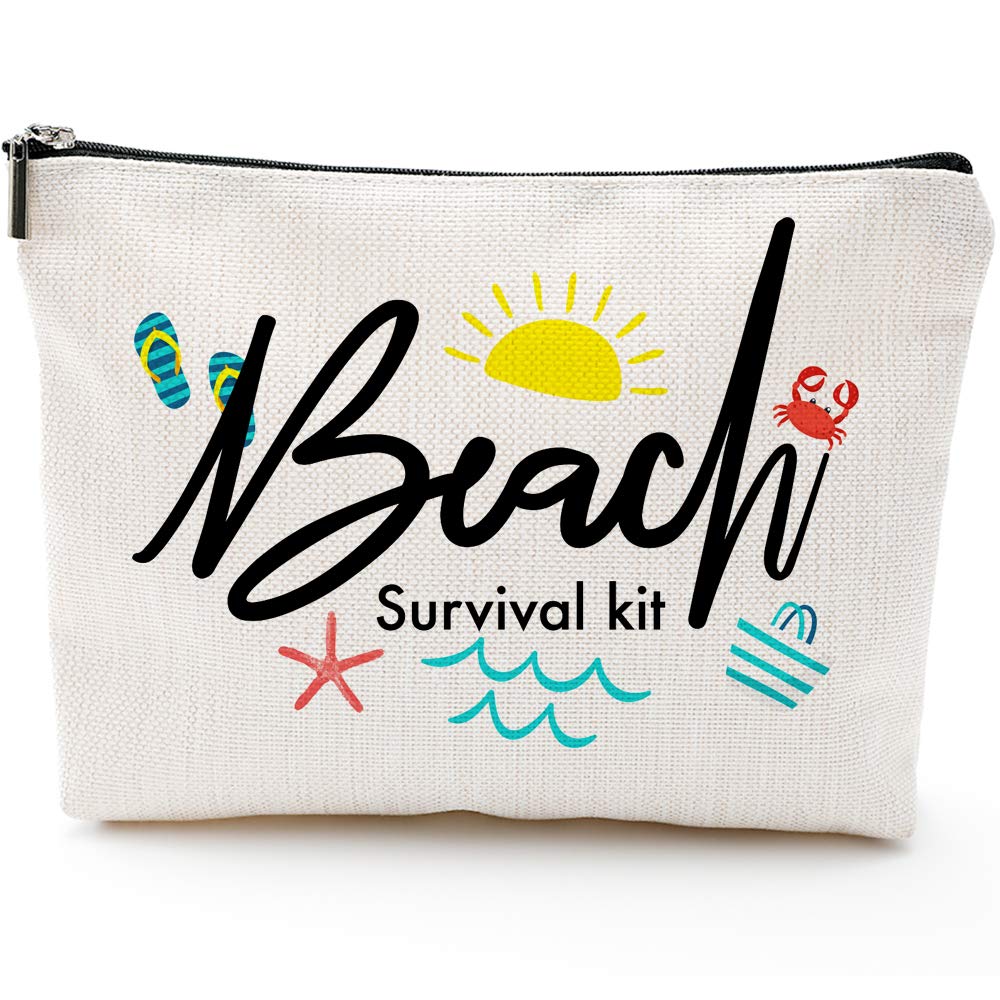 [Australia] - Makeup Bag for Women,Adorable Roomy Makeup Bags -Beach Survival Kit -Travel Waterproof Toiletry Bag Accessories Organizer Gifts 