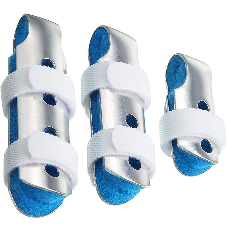 [Australia] - 3 Pieces Finger Splint Metal Finger Support Finger Immobilizer for Adults Children Finger 