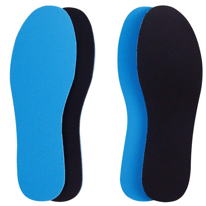 [Australia] - Amitataha 2 Pairs Breathable Insoles, Super-Soft, Sweat-Absorbent, Double-Colored and Double-Layered Shoe Inserts of Foam That Fit in Any Shoes (Blue/Black, 12.5-14.5 Women/9.5-13.5 Men) Blue/Black 