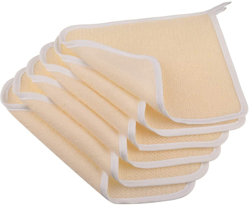 [Australia] - PHOGARY 6 Pack Exfoliating Wash Cloths for Body Scrub and Face Clean, Dual-Sided Exfoliating Wash Towels Bath Washcloths for Men Women Skin Massage Spa (Rough Exfoliating Side and Soft Terry Side) 