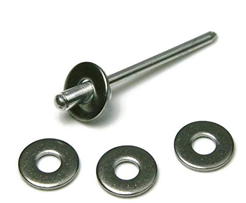 [Australia] - Persberg 220pcs Back-up Washers for Rivets, Choose Size, for rivets 5/32", 304 18-8 Stainless Steel, plain (P25) 5/32 inch #5 (ID) X 1/2" (OD) 