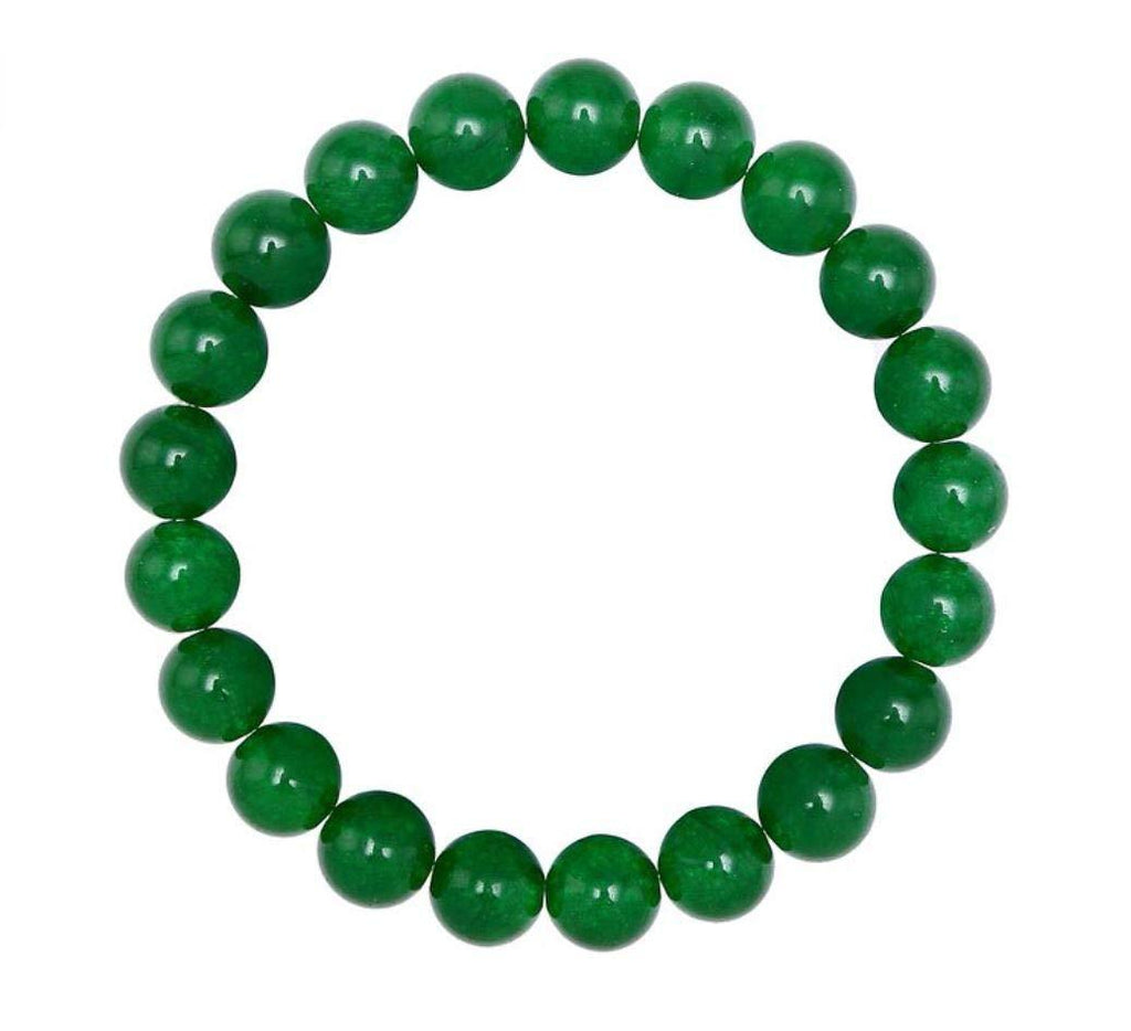 [Australia] - Adabele Natural Gemstone Bracelet 7" 7.5" 8" 8.5 Inch Stretch Chakra Gems Stones 8mmm (0.31") Beads Healing Crystal Quartz Jewelry Women Men Girls Birthday Gifts 7.0 Inches jade 