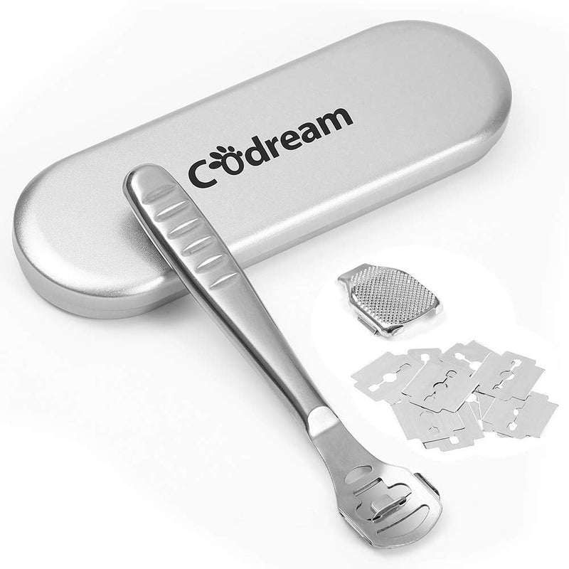 [Australia] - Codream Pedicure Callus Shaver Foot File Care Hard Skin Remover Callus Shaver Sets with Case, Foot File Heads & 10 Replacement Blade 