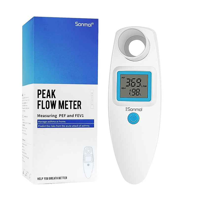 [Australia] - Digital Peak Flow Meter Spirometer Asthma for Adult Kids Portable PEF Forced Expiratory Volume FEV1 Home Medical 