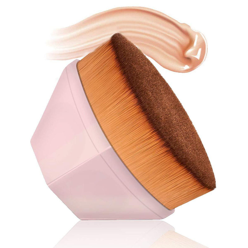 [Australia] - Foundation Makeup Brush Flat Top Kabuki Hexagon Face Blush Liquid Powder Foundation Brush for Blending Liquid, Cream or Flawless Powder Cosmetics(pink) pink 