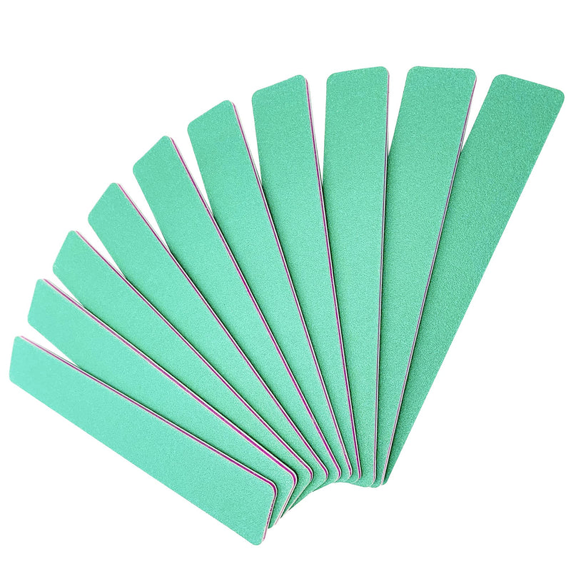 [Australia] - 100/180 Grit Nail Files 10pcs - Heavy Duty 10pcs Heavy Duty Green 100/180 