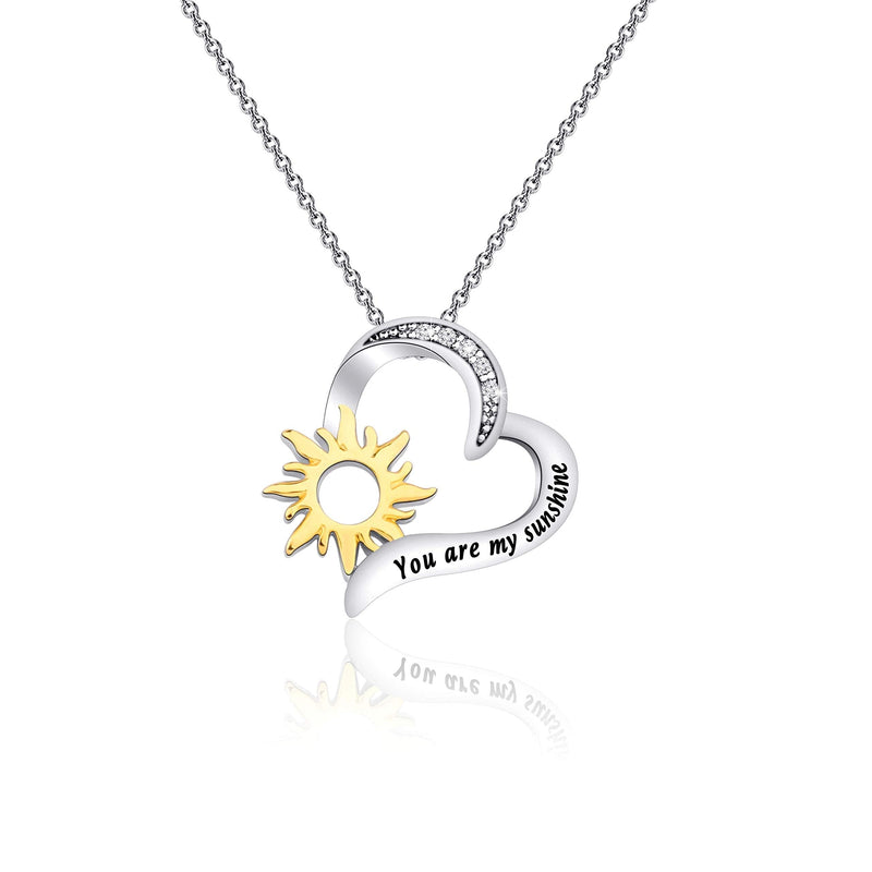 [Australia] - CHOORO Tiny Gold Sun Necklace You are My Sunshine Necklace Sun Jewelry Daughter Necklace Sunshine Necklace, Girlfriend Gift, Fiance Gold Sun sunshine necklace 